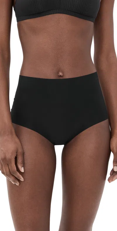 Commando Invisible Rib One Size High Rise Bikini Black