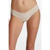 Commando Invisible Rib Thong In Beige