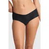 Commando Invisible Seamless Rib Bikini Briefs In Black