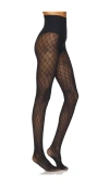 Commando Lattice Net Thigh In Black
