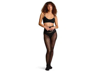 Commando Lattice Net Women's Hose Black: Md, Elastane/nylon