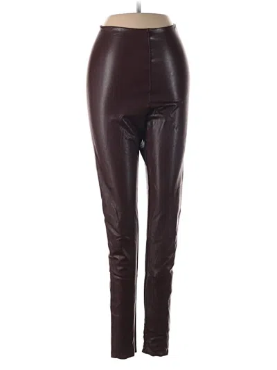 Pre-owned Commando Leggings In Burgundy