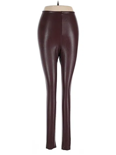 Pre-owned Commando Leggings In Burgundy