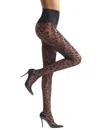 Commando Leopard Sheer Tight In Black In Black