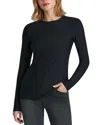 Commando Butter Crewneck Long Sleeve Top In Black