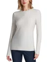 Commando Butter Crewneck Long Sleeve Top In Porcelain