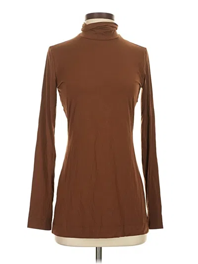 Pre-owned Commando Long Sleeve Turtleneck In Brown