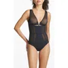Commando Luxe Control Bodysuit In Black
