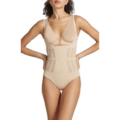 Commando Luxe Control Bodysuit In Sand
