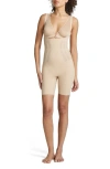 Commando Luxe Control High Waist Open Bust Bodysuit In Beige