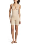 Commando Luxe Control High Waist Open Bust Bodysuit In Neutral