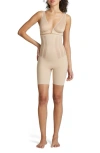 Commando Luxe Control High Waist Shaping Shorts In Beige