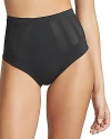 Commando Luxe Control High Waist Shaping Thong In Black