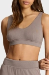 Commando Luxury Rib Bralette In Gray