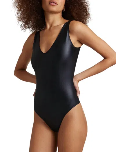 Commando Matte Metallic Deep-v Bodysuit In Oxide