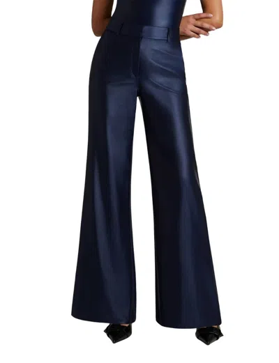 Commando Faux Leather Wide Leg Pant In Black In Oxide