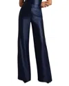Commando Faux Leather Wide Leg Pant In Black In Oxide