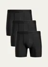 Commando Men's 3-pack Microfiber Boxer Briefs In Black