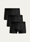 Commando Micro Modal Modern Fit 3 Pack Trunk In Black
