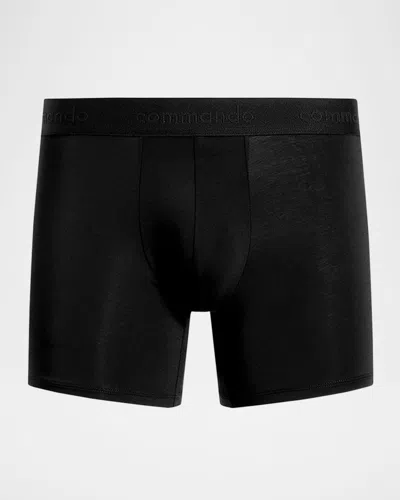 Commando Men & Apos;s Micro-modal Boxer Briefs In Black