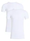 Commando Men's 2-pack Microfiber Crewneck T-shirts In White