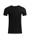 Commando Men's Classic Microfiber Crewneck Undershirt In Black