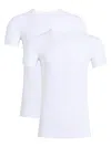 Commando Men's Classic Microfiber V-neck Undershirt 2-pack In White