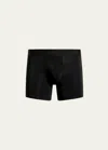 Commando Men's Micro-modal Boxer Briefs In Blk-black