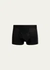 Commando Men's Micro-modal Relaxed Fit Trunks In Blk-black