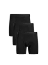 Commando Men's Micro Modal Relaxed-fit Boxer Brief 3-pack In Black