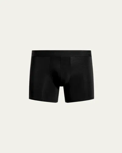 Commando Men's Micro-modal Boxer Briefs In Black Black