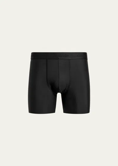 Commando Men's Original Microfiber Boxer Briefs In Blk-black