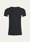 Commando Men's Original Microfiber Crewneck T-shirt In Blk-black