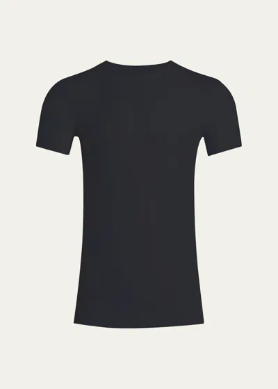 Commando Men's Original Microfiber Crewneck T-shirt In Blk-black
