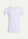 Commando Men's Original Microfiber V-neck T-shirt In Wht-white