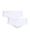 Commando Men's Premier 2-pack Stretch-cotton Brief Set In White