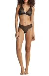 Commando Chic Mesh Plunge Underwire Bra Black In Black