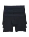 Commando Micro Modal Modern Fit Boxer Briefs, Pack Of 3 In Black