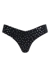 Commando Microfiber Thong In Silver Star