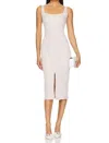 Commando Do It All Denim Midi Dress In Beige
