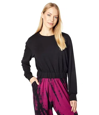 Commando Modern Lounge Sweatshirt Women's Black Pullover Cropped Jdm1179