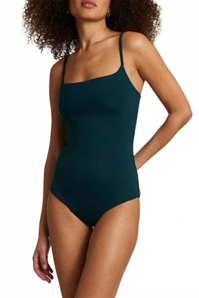 Commando Neoprene Cami Bodysuit In Juniper In Green
