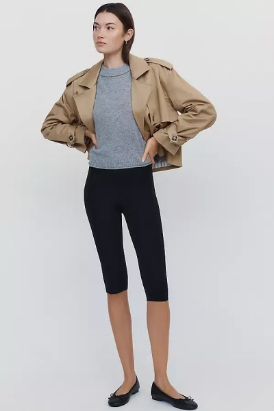 Commando Neoprene Capri Leggings In Black