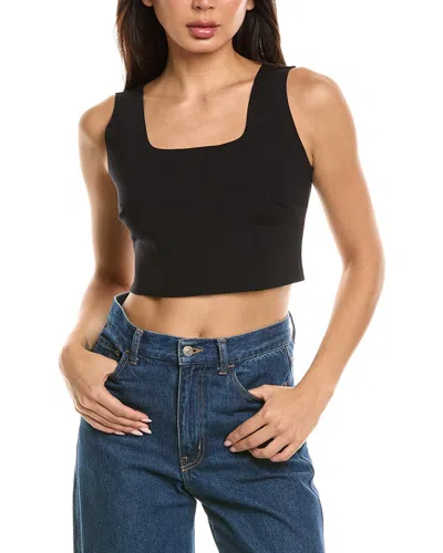 Commando Neoprene Crop Top In Black