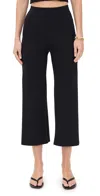 Commando Neoprene Cropped Wide Leg Pants Black In Black