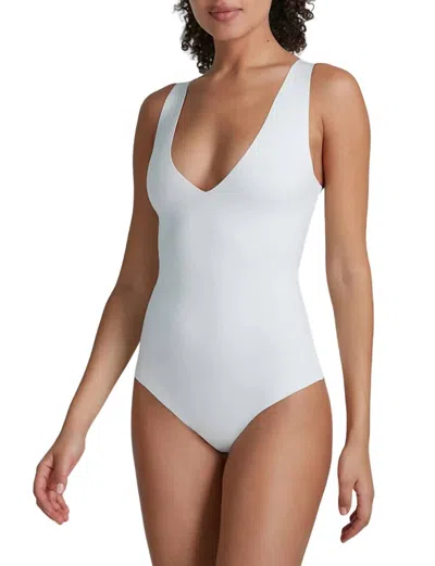 Commando Neoprene Deep V Bodysuit In White