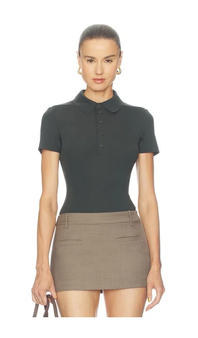 Commando Neoprene Polo Bodysuit In Hazel