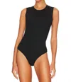 Commando Crewneck Sleeveless Ballet Bodysuit In Black