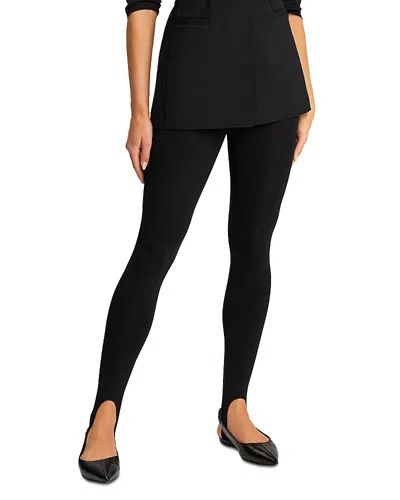 Commando Neoprene Stirrup Leggings In Black