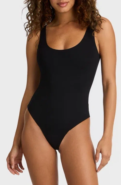 Commando Neoprene Tank Bodysuit In Black